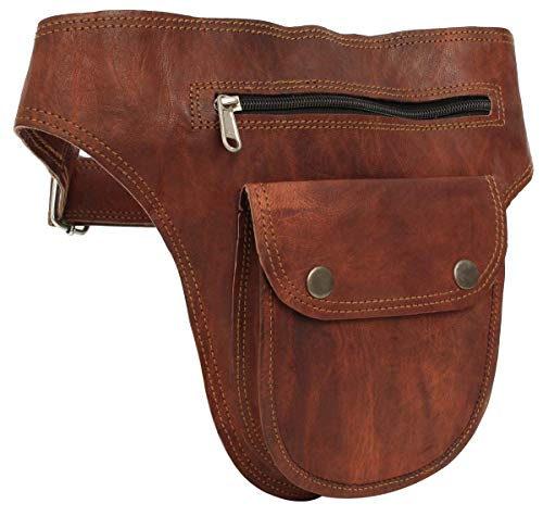 Gusti Leder nature ”Don” Marsupio Borsetta cintura Vintage Borsa Cuoio a Tracolla Spalla Viaggio Party Festival documenti elegante unico marrone G6