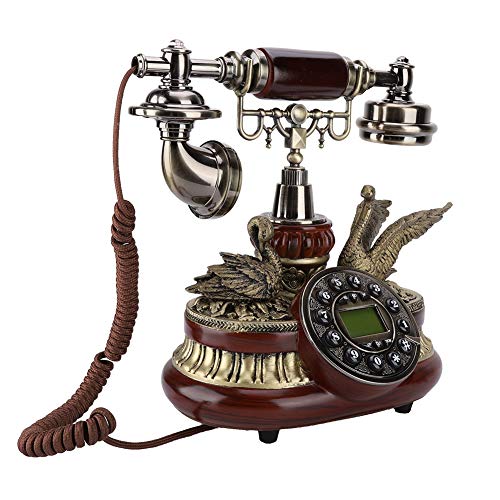 Hakeeta Telefono Fisso, Telefono con Filo retrò Vintage, quadrante Rotante Telefono Fisso Classico Antico con Display ID chiamante, cancellazione del Rumore, ricomposizione con Un Tocco, IP Auto.