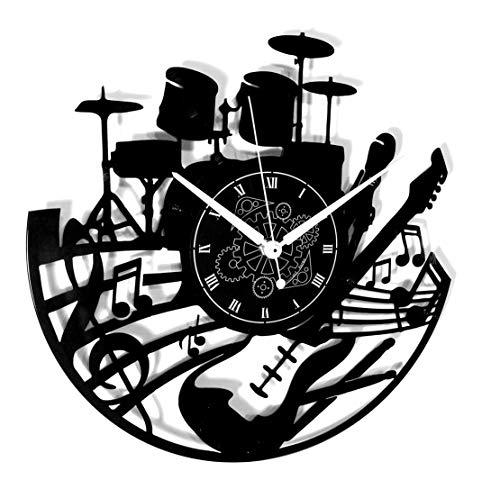 Instant Karma Clocks Orologio in Vinile da Parete LP 33 Giri Idea Regalo Vintage Handmade Casa Chitarra Musica Tastiera Batteria