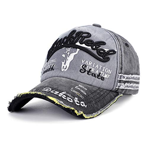 ITODA – Cappello da baseball vintage in cotone, con visiera regolabile, stile vintage, traspirante, da usare come berretto da baseball, per sport, escursionismo, corsa, viaggi, trekking, Nero