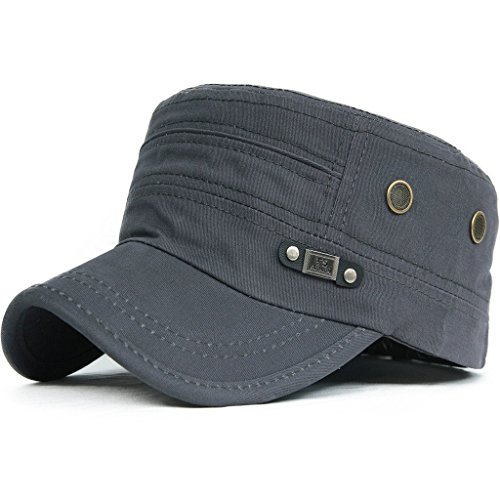 Kuyou, Army Military, Capello da baseball unisex vintage in stile militare 010Grey Taglia unica