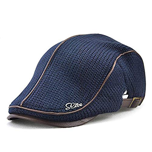 LAOWWO Baschi Scozzesi Berretto Uomo Vintage Cappello a Maglia Regolabile Berretto Piatto