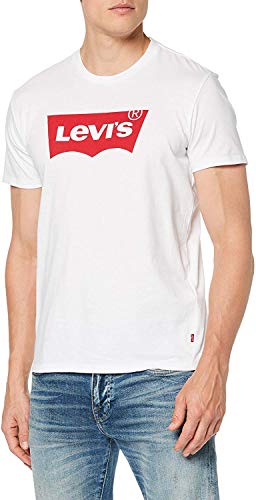 Levi’s Housemark Tee Maglietta, Bianco (White-White), Large Uomo
