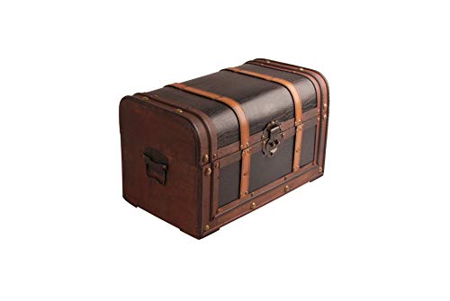 Myboxes, scatola regalo, scrigno per il tesoro dei pirati, marrone, 45x26x26,5