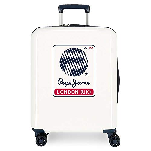 Pepe Jeans 2018 Bagaglio a mano, 55 cm, 38 liters, Bianco (Blanco)