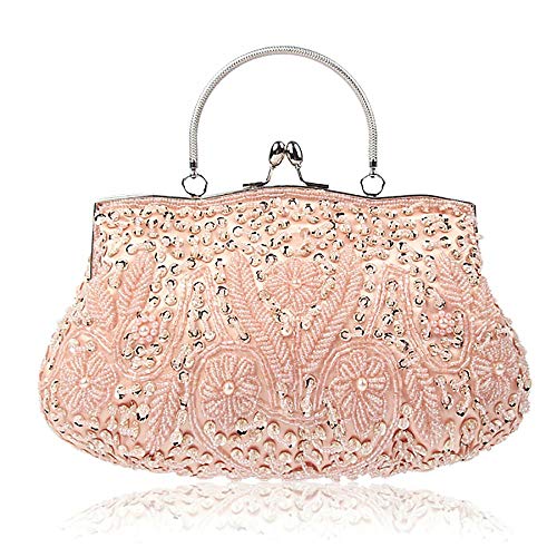 Pochette Sparkly Pochette Vintage Pochette Perline Paillettes Borsa da Sera Borsetta Oro Pochette Borsa Da Sposa Borse Da Sposa Ballo Di Nozze Oro Champagne Taglia unica