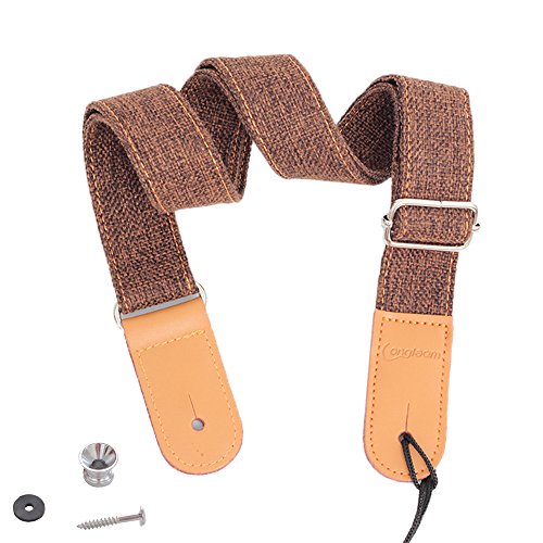 Rufun Ukulele Tracolle Cinturino Retro Accessorio Vintage Regolabile per Mini Chitarra con la Vite (Marrone)