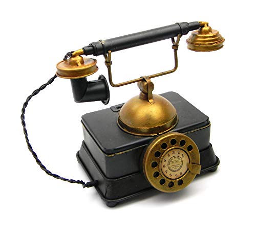 Salvadanaio per telefono vintage, dipinto a mano, stile vintage, larghezza circa 200 mm