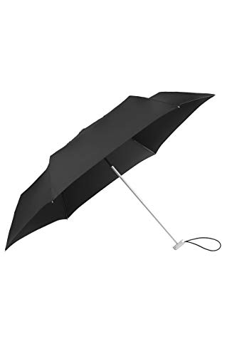 SAMSONITE Alu Drop S – 3 Section Manual Mini Flat Ombrello pieghevole, 23 cm, Nero (Black)