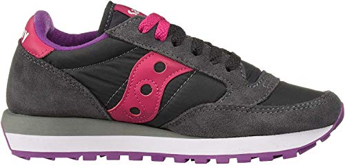 Saucony Jazz Original, Scarpe da Ginnastica Donna, Grigio (carbone/rosa), 37 EU