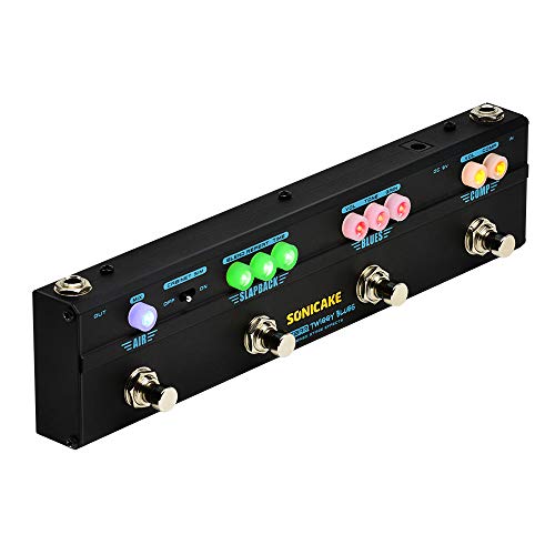 SONICAKE Twiggy Blues Pedale Multieffetto per chitarra Vintage Blues Retro Rock Tone Dumble Overdrive Delay Compressore Riverbero Cab Simulator