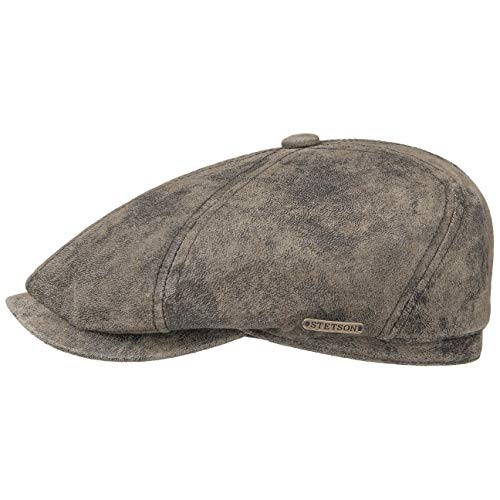 Stetson McCook Vintage Berretto DonnaUomo  Coppola Cappello Piatto Cappellino con Visiera Fodera EstateInverno  XL 6061 cm Marrone