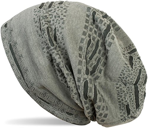 styleBREAKER Cuffia Beanie dal Look Vintage Used Destroyed, Unisex 04024036, Colore:Verde Giada