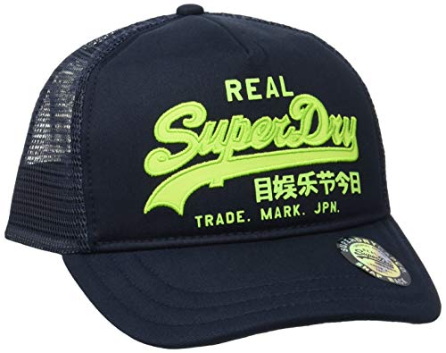 Superdry Vintage Logo Trucker Berretto da Baseball, Blu (Marine Navy Qb2), OS Uomo