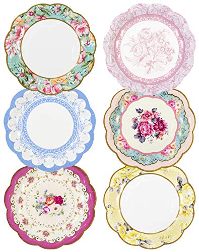 Talking Tables Small Vintage Piastra 20,3 cm 6 Modelli, 12 Pezzi, Multicolore