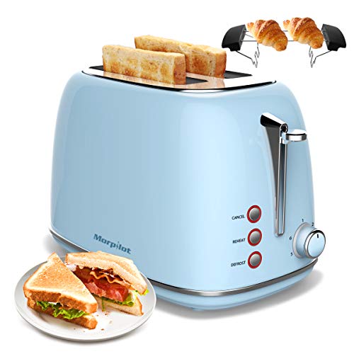 Tostapane, tostapane Morpilot 815 W, 2 slot lunghi, controllo della temperatura a 6 velocità, acciaio inossidabile, funzione di scongelamento e riscaldamento, è il tuo assistente per la colazione