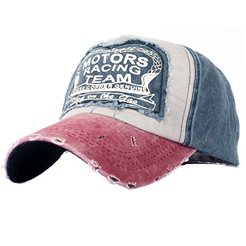 Tuopuda Cappellino Baseball Vintage Unisex Snapback Pianura di Hip-Hop del Berretto da Baseball Cotone Moto Tappo