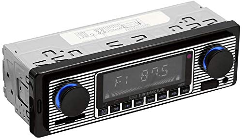 Centeraly Autoradio Stereo FM Retro Radio Smart Lettore Stereo Bluetooth Auto MP3 Lettore USBWavAux Mani Libere Chiamata Digitale FM Stereo Radio  Nero Free Size