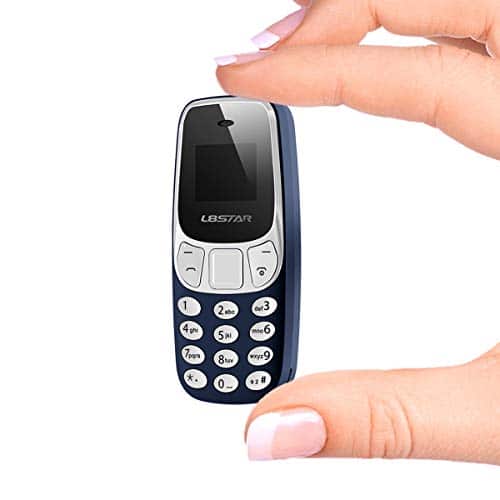 MiRUSI Worlds Smallest mini Bluetooth del telefono supporta schede Dual SIM BM10 Blue